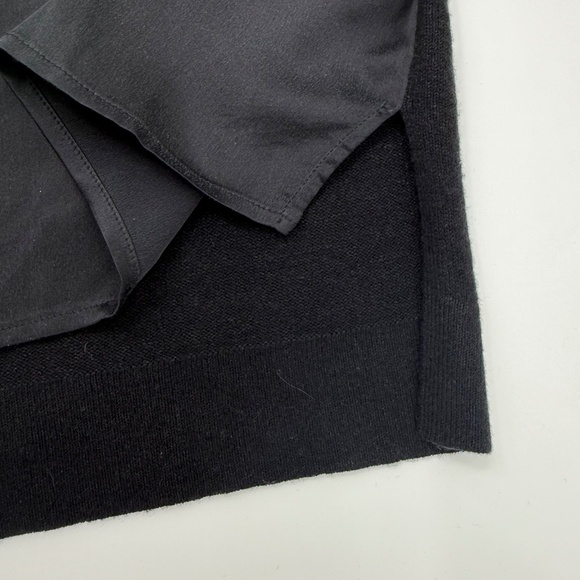 Sundance Dress Women Medium Black Wool Sweater Silk Blend Preppy Minimal Luxury - Picture 8 of 15